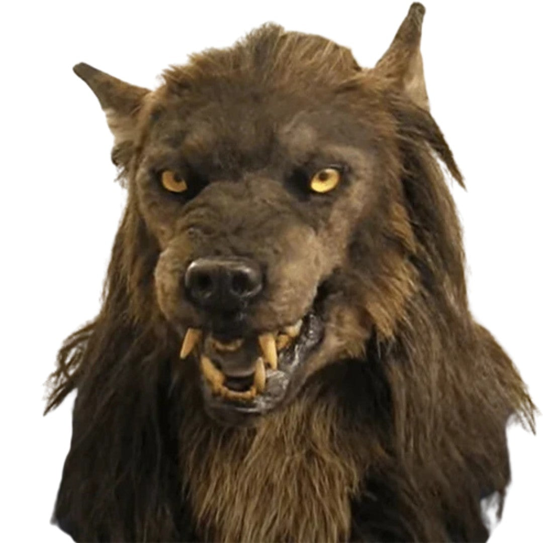 Silicone werewolf mask with faux fur - product photo 1