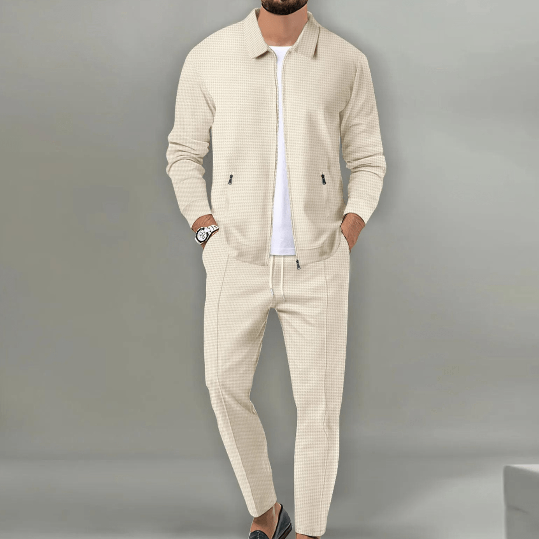 Kieran | Men's Slim Fit Zip Front Tracksuit Set