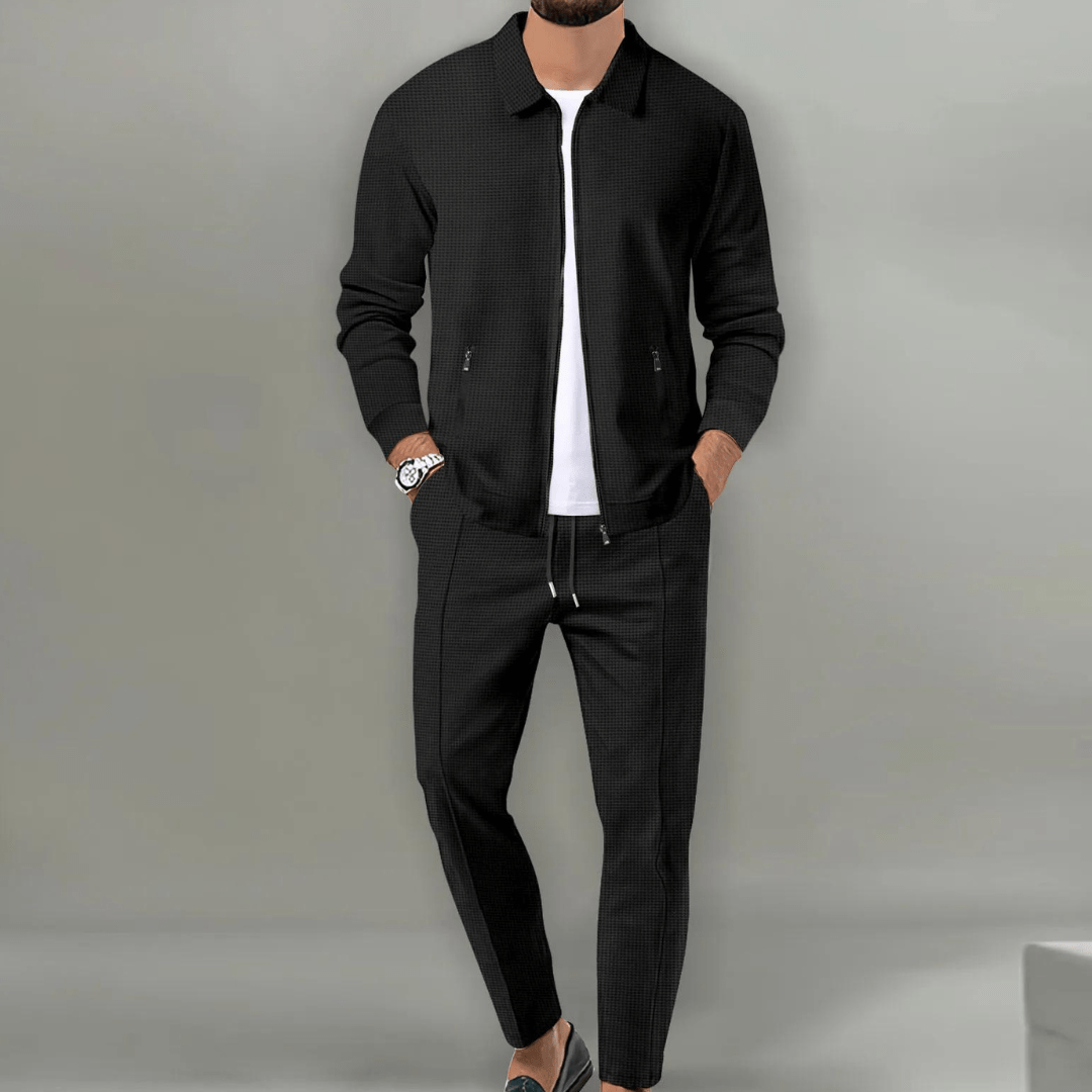 Kieran | Men's Slim Fit Zip Front Tracksuit Set