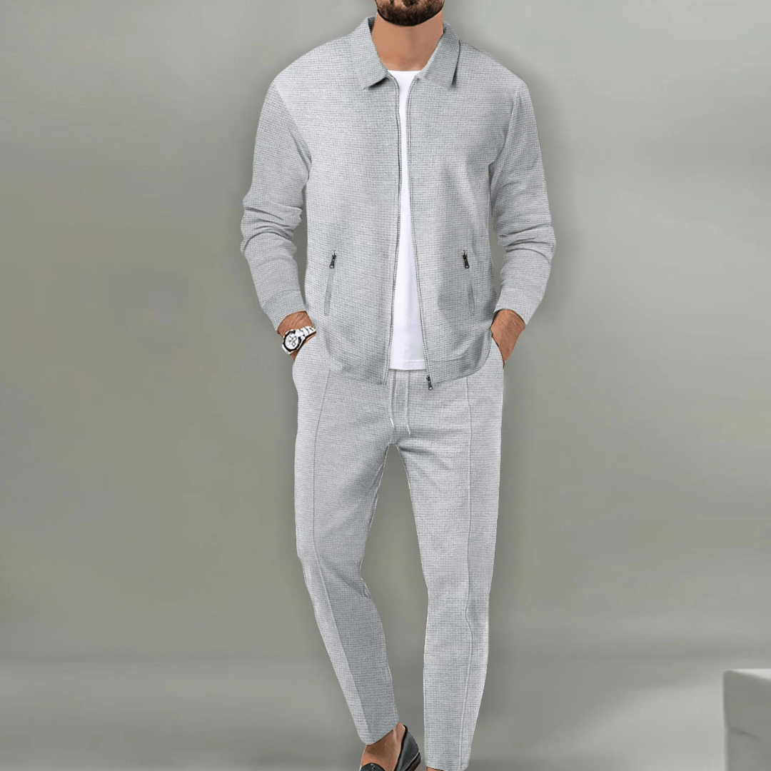Kieran | Men's Slim Fit Zip Front Tracksuit Set