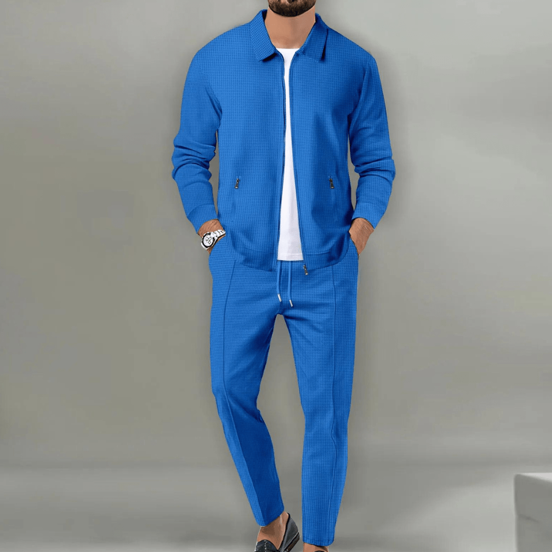 Kieran | Men's Slim Fit Zip Front Tracksuit Set