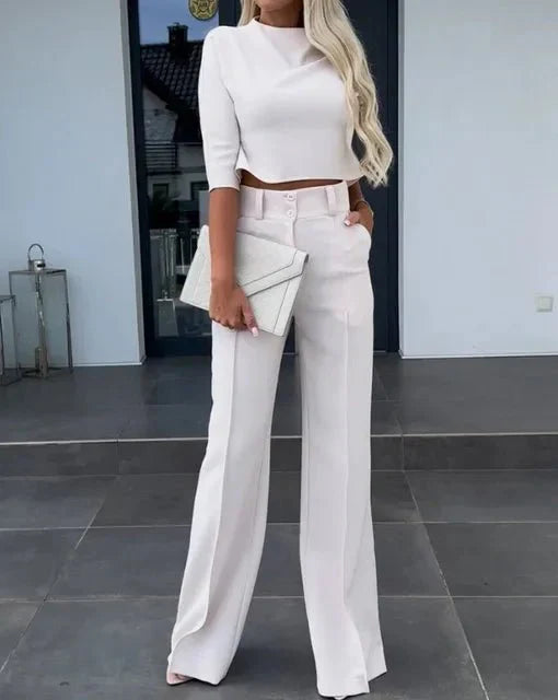 Sienna | Women's Crop Top And Wide Leg Co-Ord Set