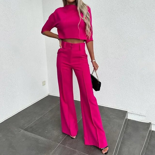 Sienna | Women's Crop Top And Wide Leg Co-Ord Set