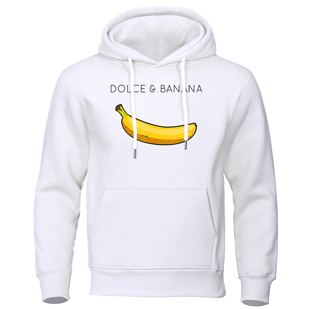 Woman wearing the Nadine women's hooded sweater, side view