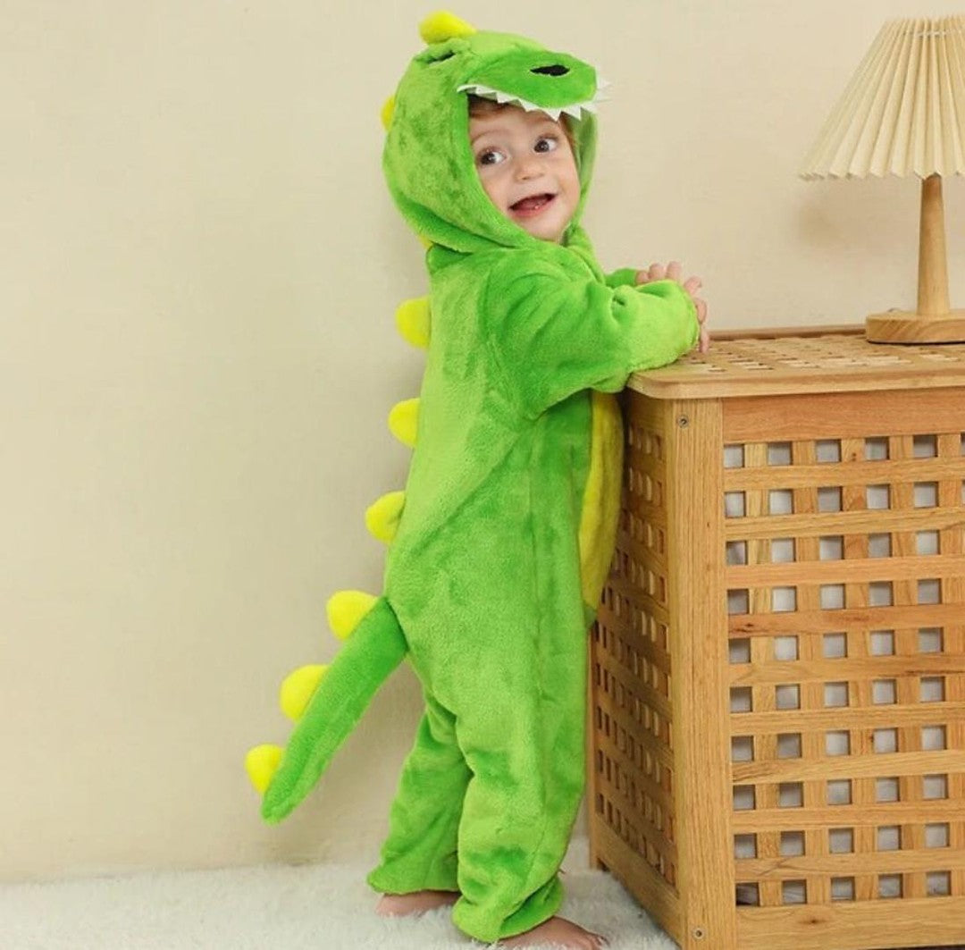 Hooded flannel baby romper - product photo 1