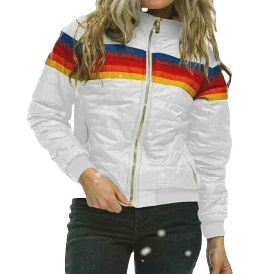 Woman wearing the Noor women's jacket, 7 view