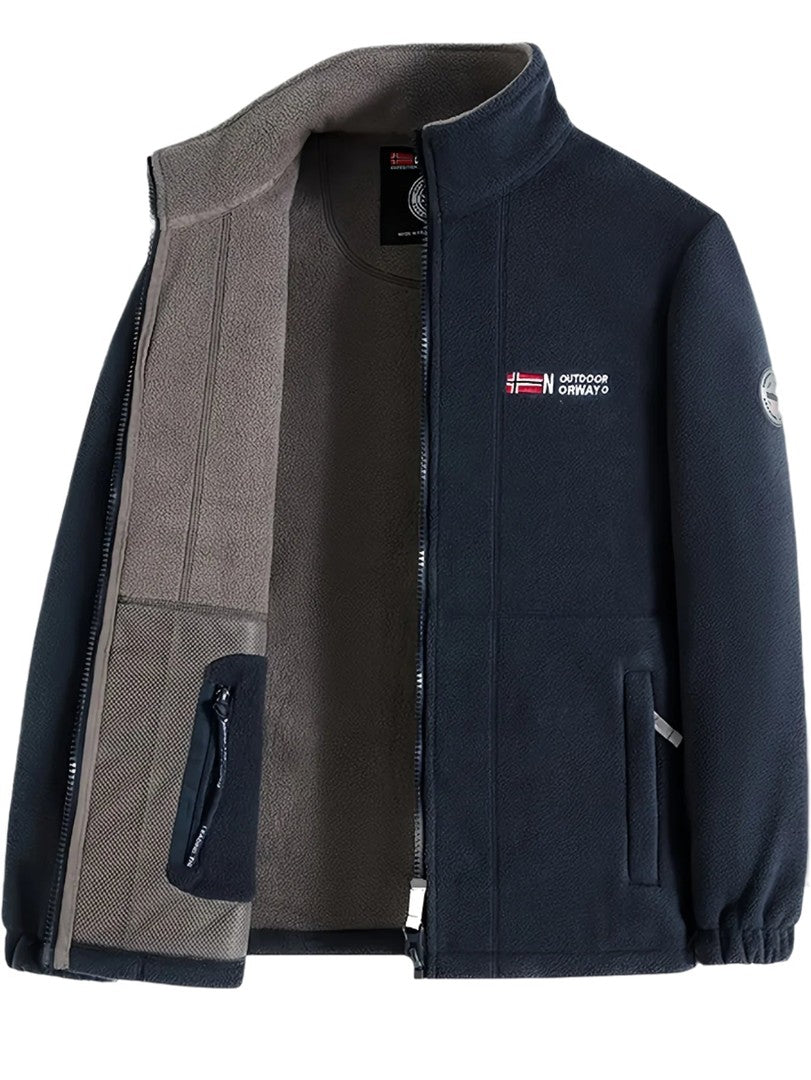 Men's windproof fleece jacket - product photo 1