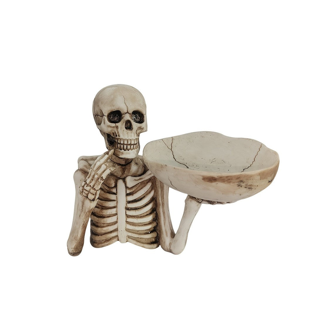 Cast resin skull bowl - product photo 7
