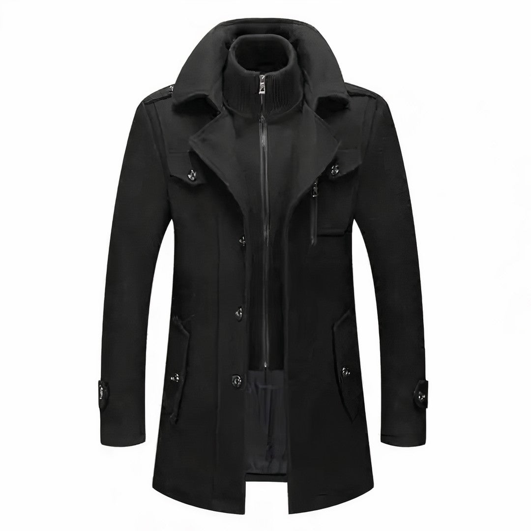 Man wearing the Otis men's jacket, front view
