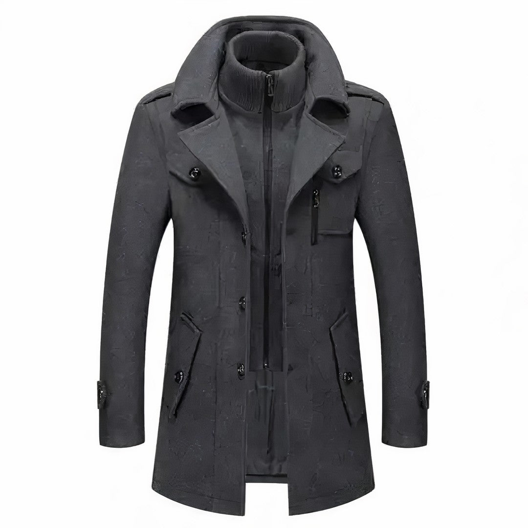 Man wearing the Otis men's jacket, side view