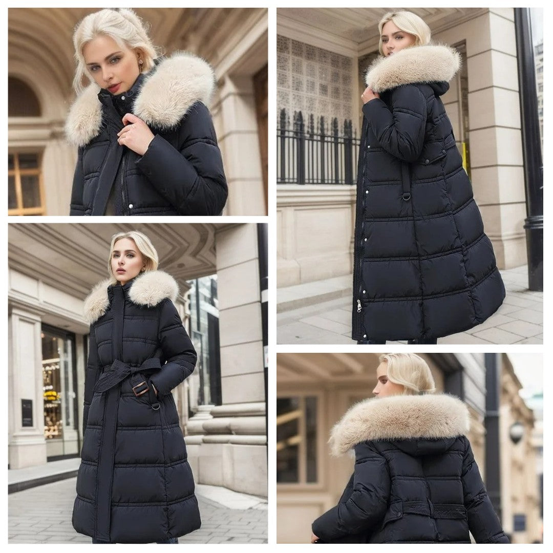 Woman wearing the Ottilia women's coat, 17 view