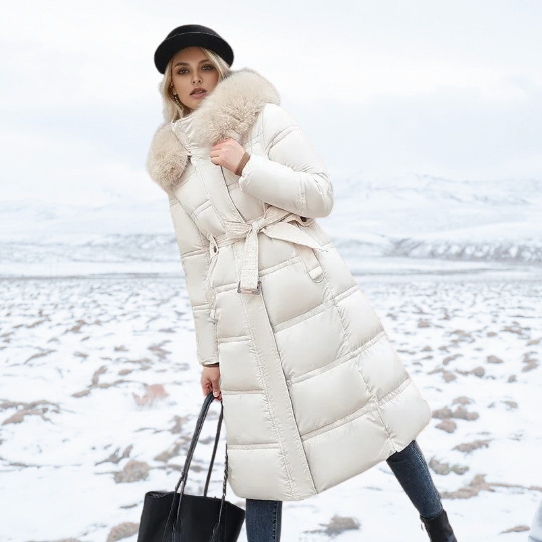 Woman wearing the Ottilia women's coat, 8 view