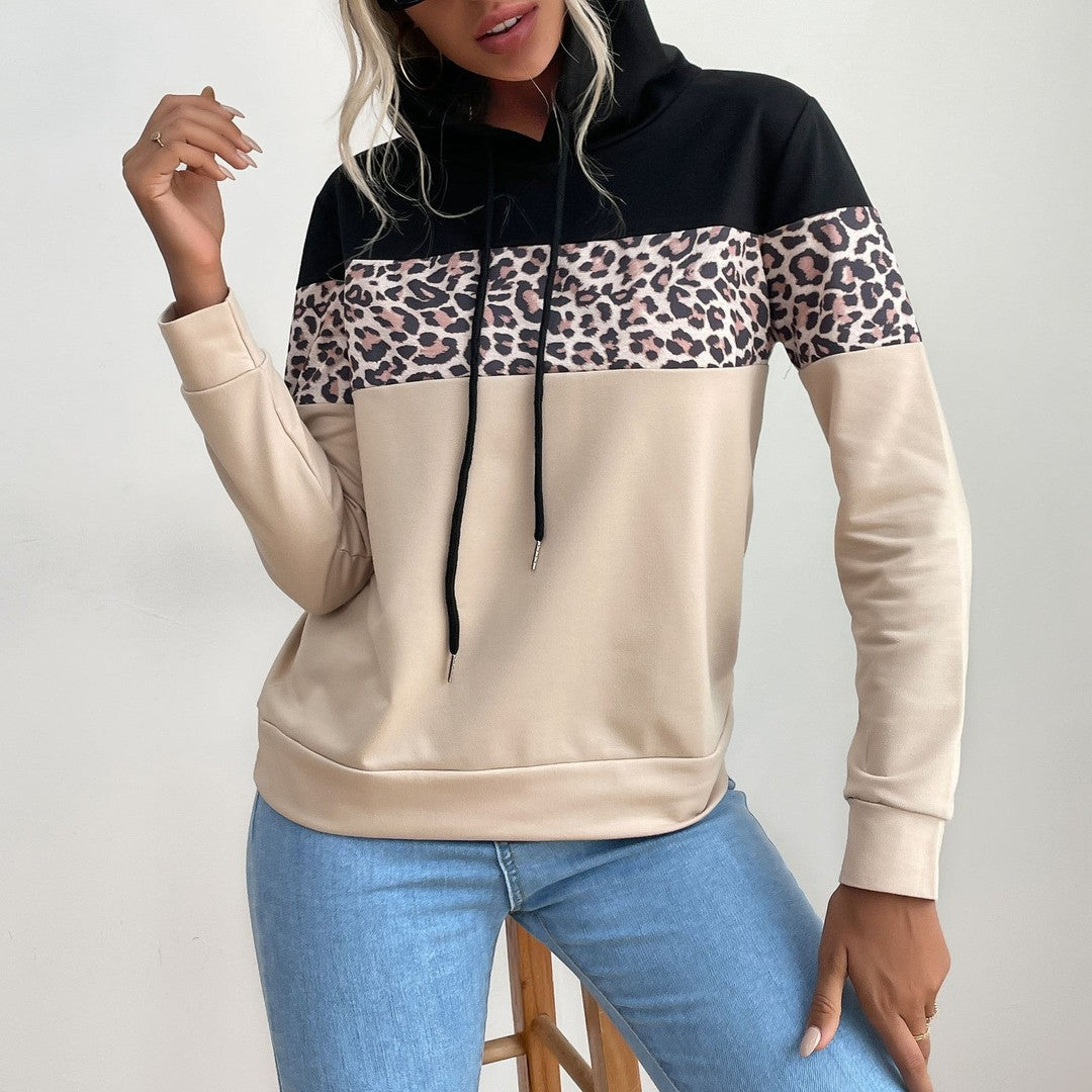 Woman wearing the Ottilie women's hooded hoodie, back view