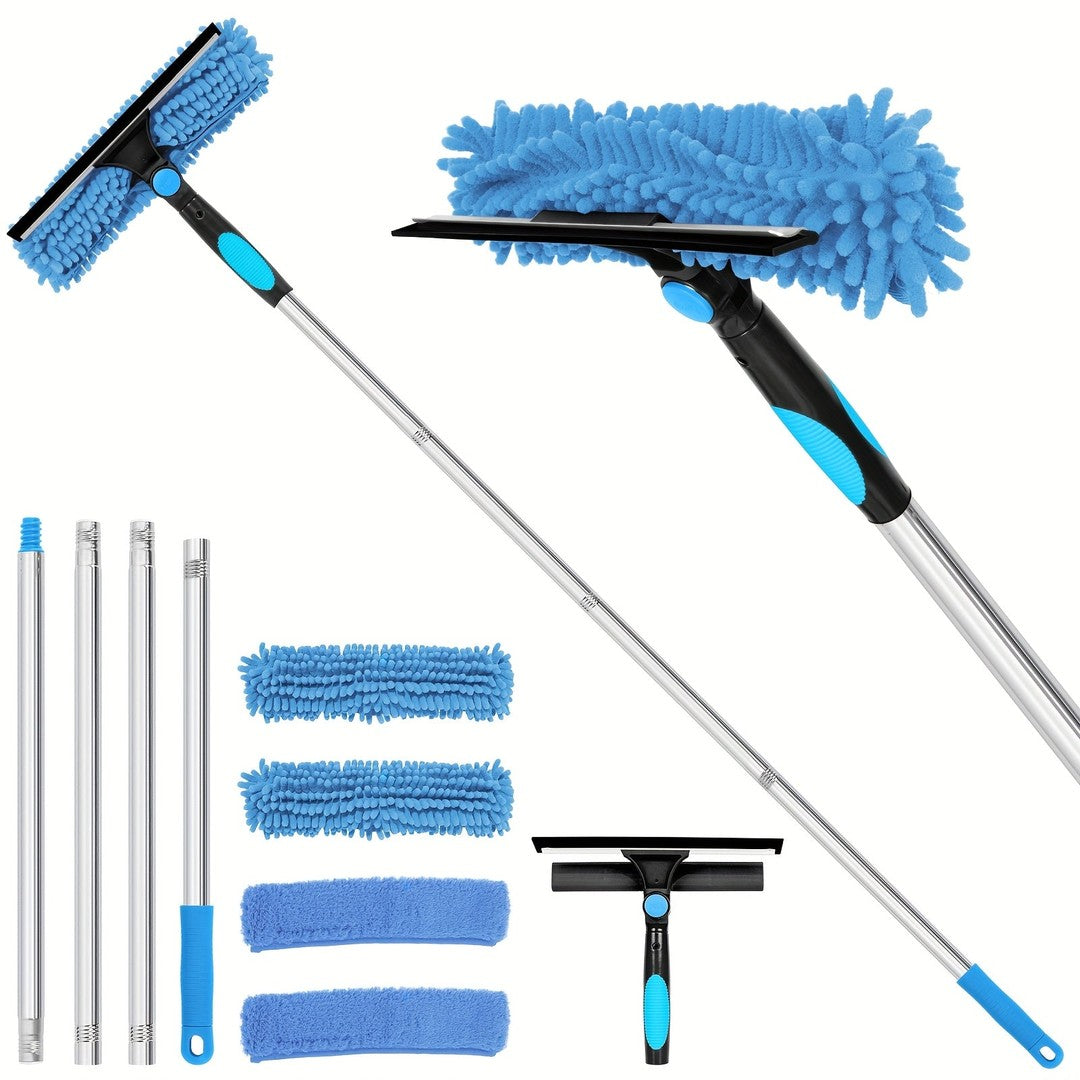 Telescopic window cleaner with squeegee - product photo 1