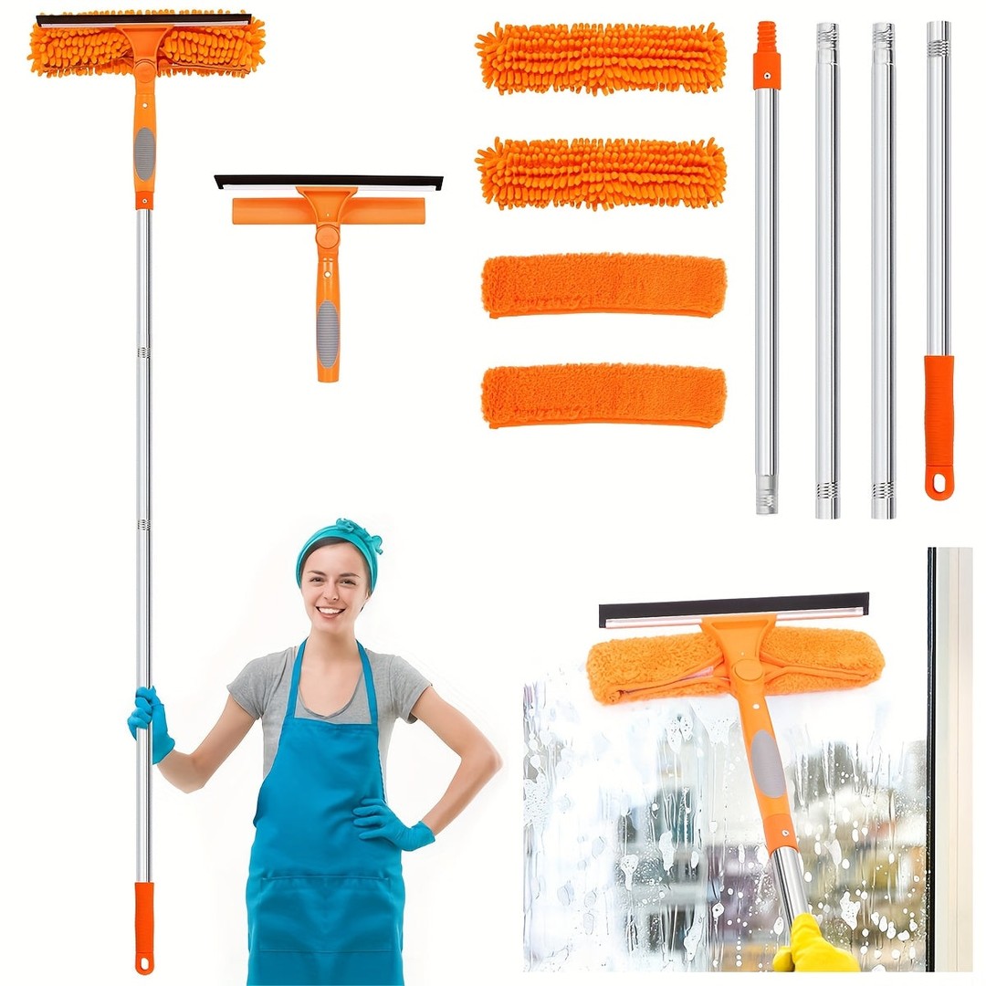 Telescopic window cleaner with squeegee - product photo 6