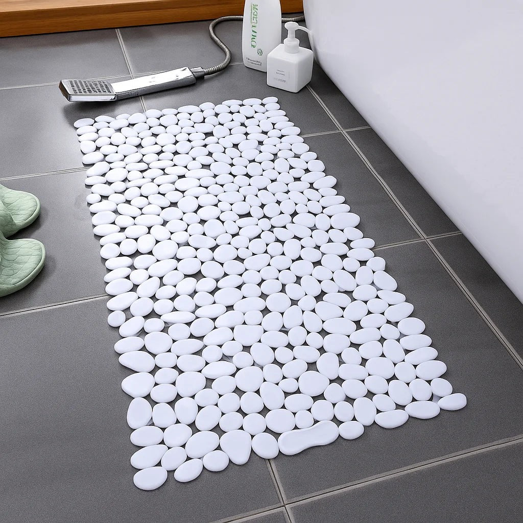 Pebble-textured non-slip bath mat - product photo 2