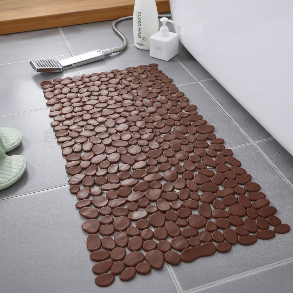Pebble-textured non-slip bath mat - product photo 7