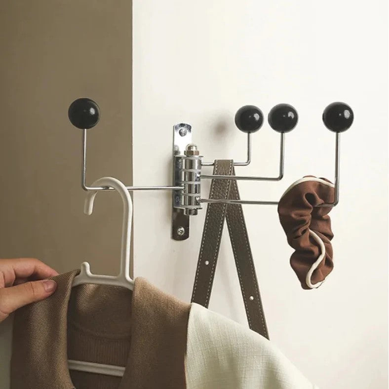Metal wall coat rack with round knobs - product photo 1