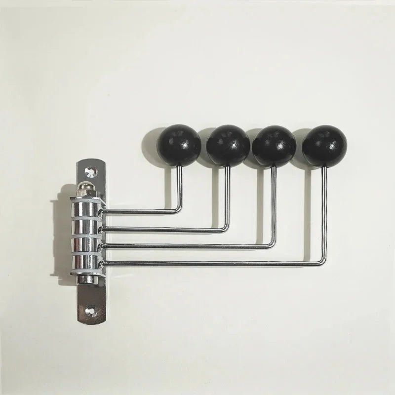 Metal wall coat rack with round knobs - product photo 13