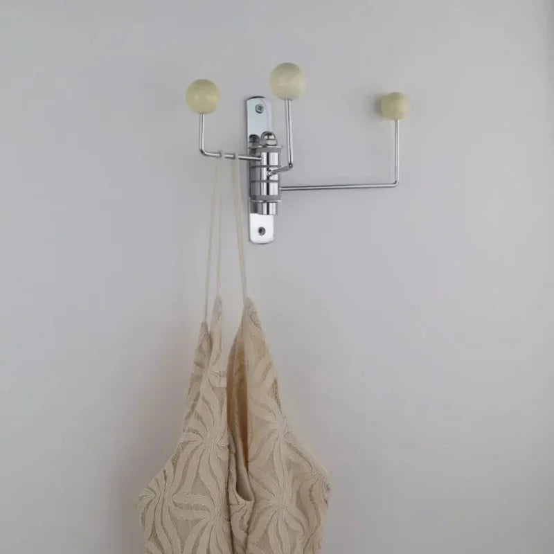 Metal wall coat rack with round knobs - product photo 17