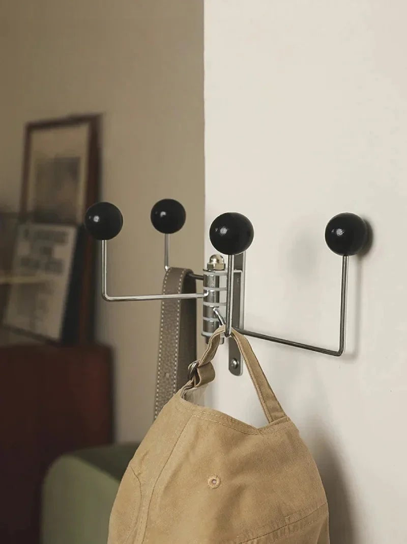 Metal wall coat rack with round knobs - product photo 19