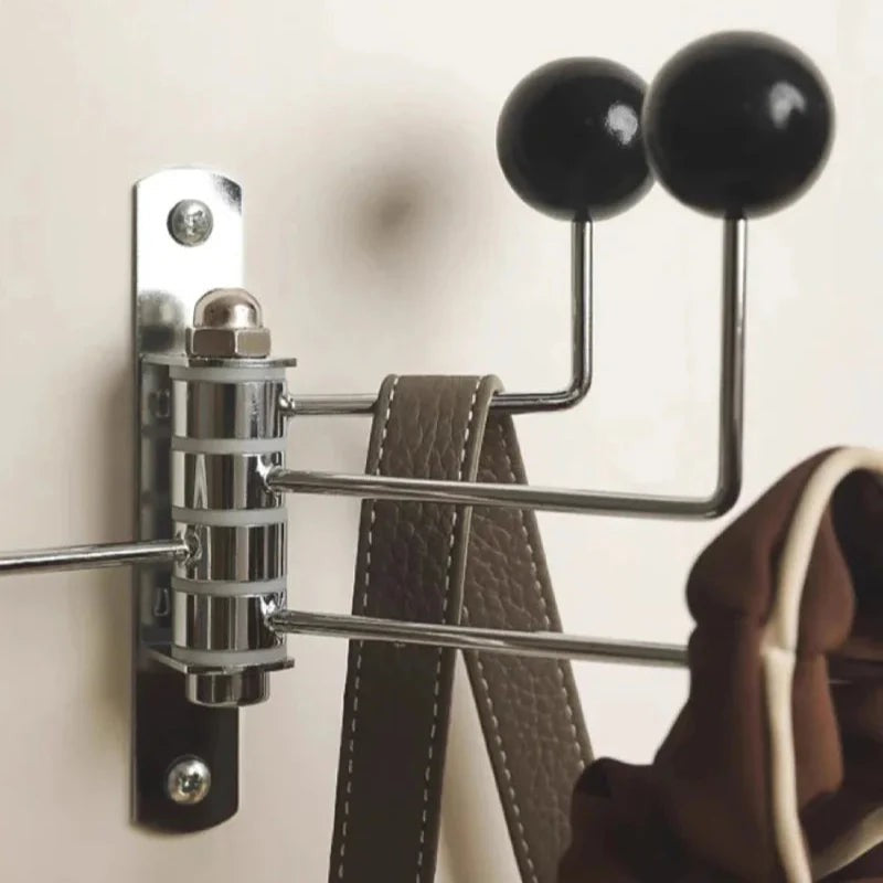 Metal wall coat rack with round knobs - product photo 2