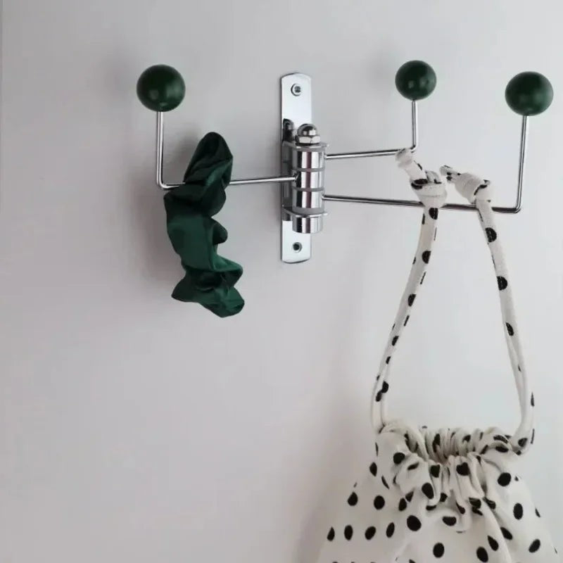 Metal wall coat rack with round knobs - product photo 20