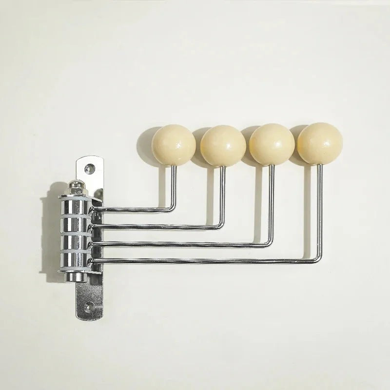 Metal wall coat rack with round knobs - product photo 7