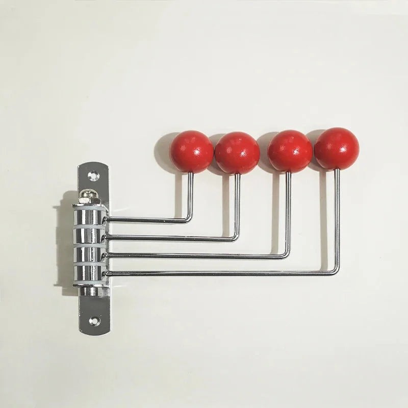 Metal wall coat rack with round knobs - product photo 9