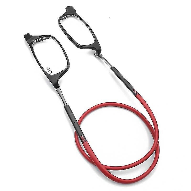 Magnetic reading glasses on a neck cord - product photo 1