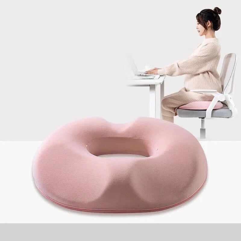 Memory foam seat cushion with coccyx cutout - product photo 3