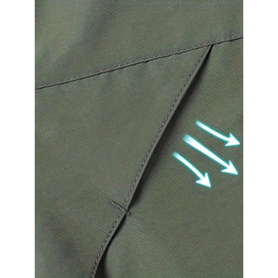 Man wearing the Percy men's hooded jacket, 7 view