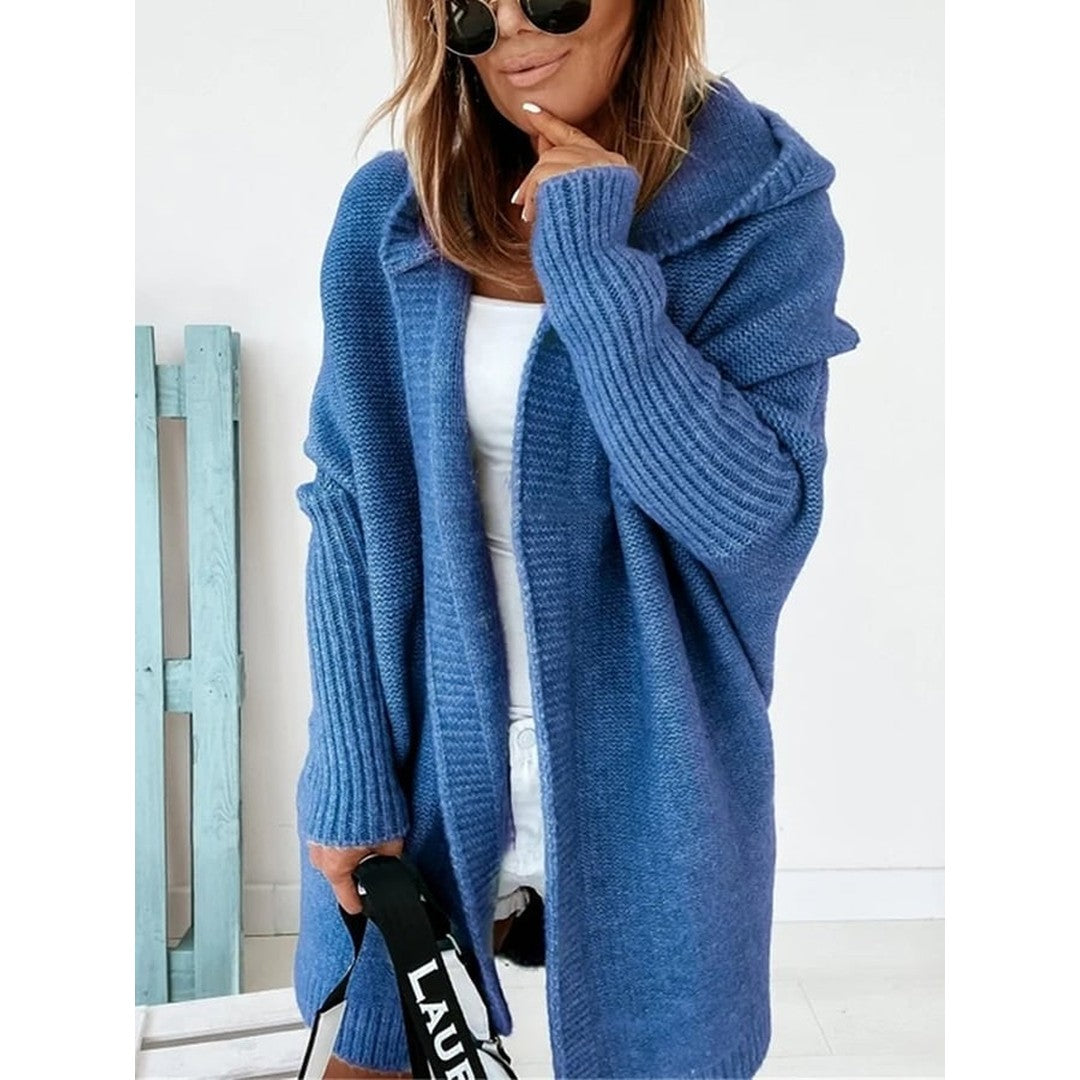 Woman wearing the Perdita women's hooded long-sleeve jacket, detail view