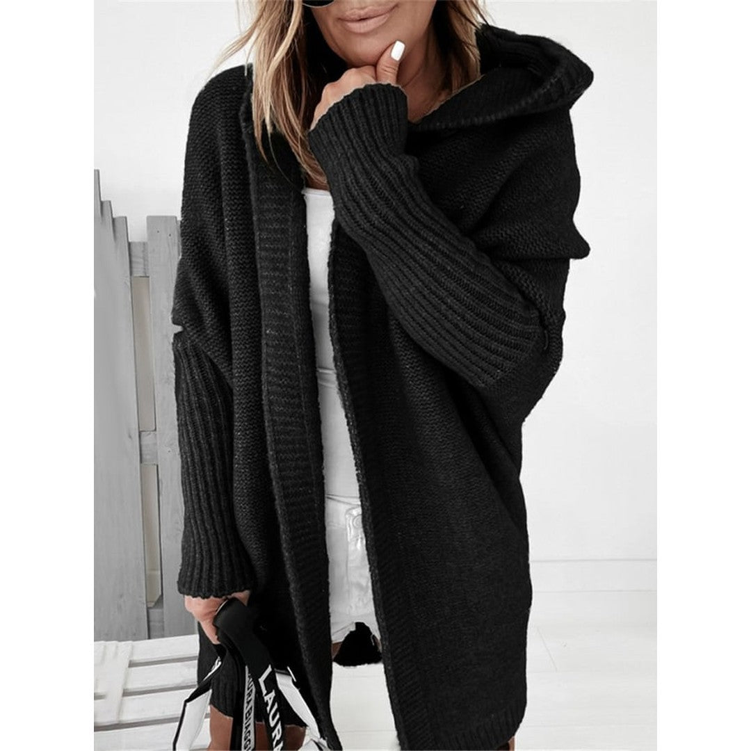 Woman wearing the Perdita women's hooded long-sleeve jacket, model view