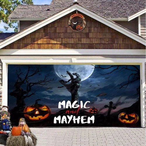 Halloween garage door cover - product photo 15