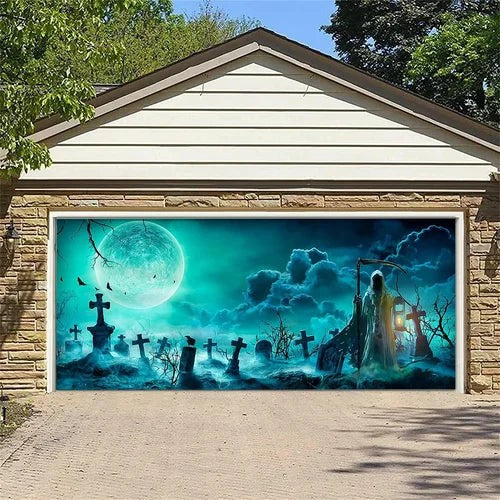 Halloween garage door cover - product photo 18