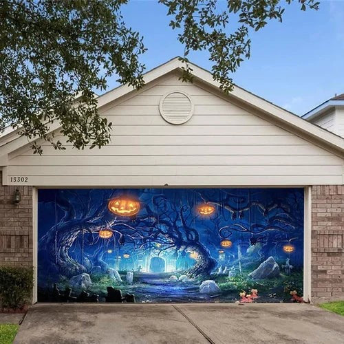 Halloween garage door cover - product photo 24