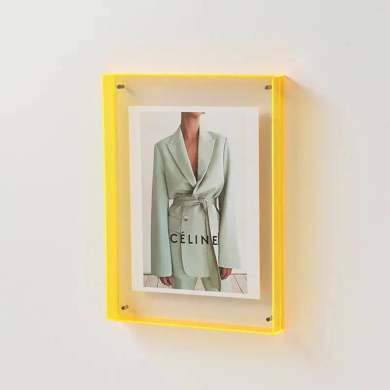 Colored acrylic floating photo frame - product photo 12