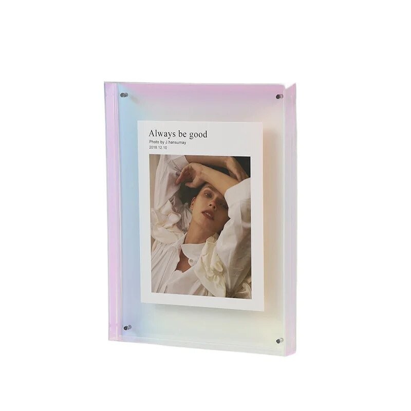 Colored acrylic floating photo frame - product photo 5
