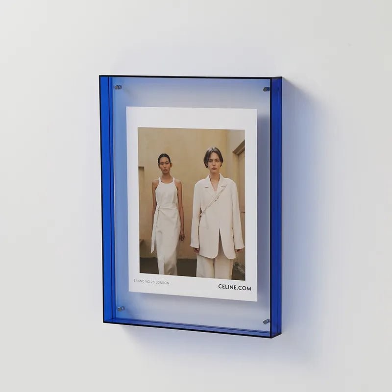 Colored acrylic floating photo frame - product photo 6