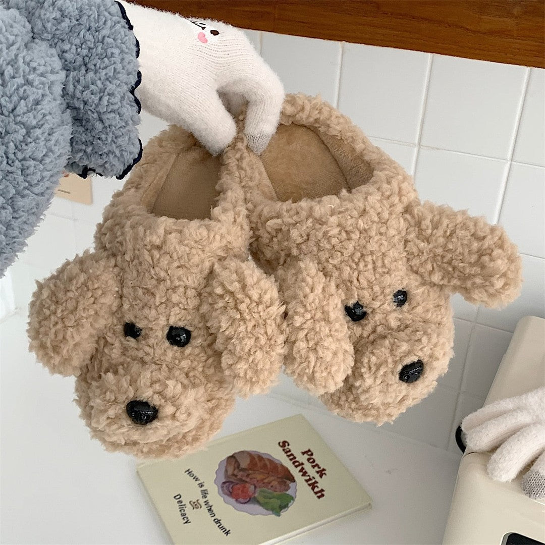 Fluffy animal house slippers - product photo 10