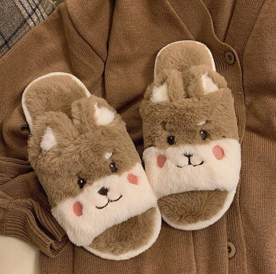 Fluffy animal house slippers - product photo 12