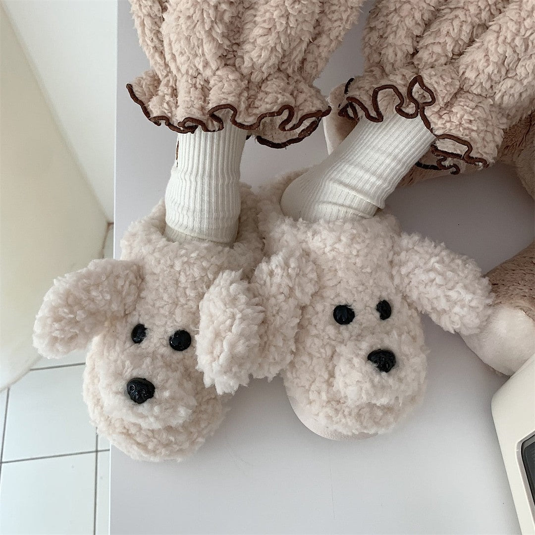 Fluffy animal house slippers - product photo 5