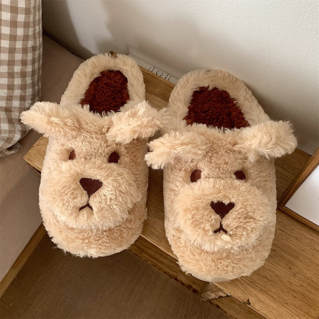 Fluffy animal house slippers - product photo 7