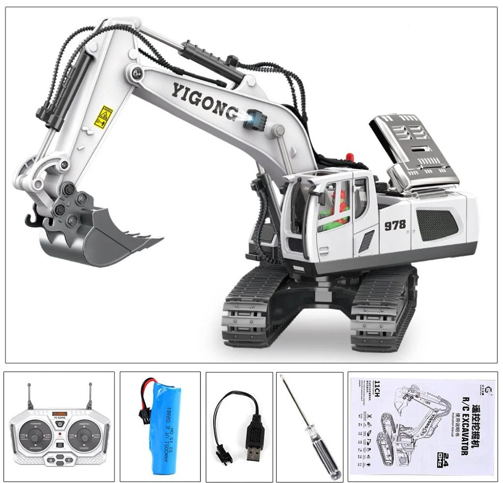 1:20 scale RC hydraulic excavator - product photo 3