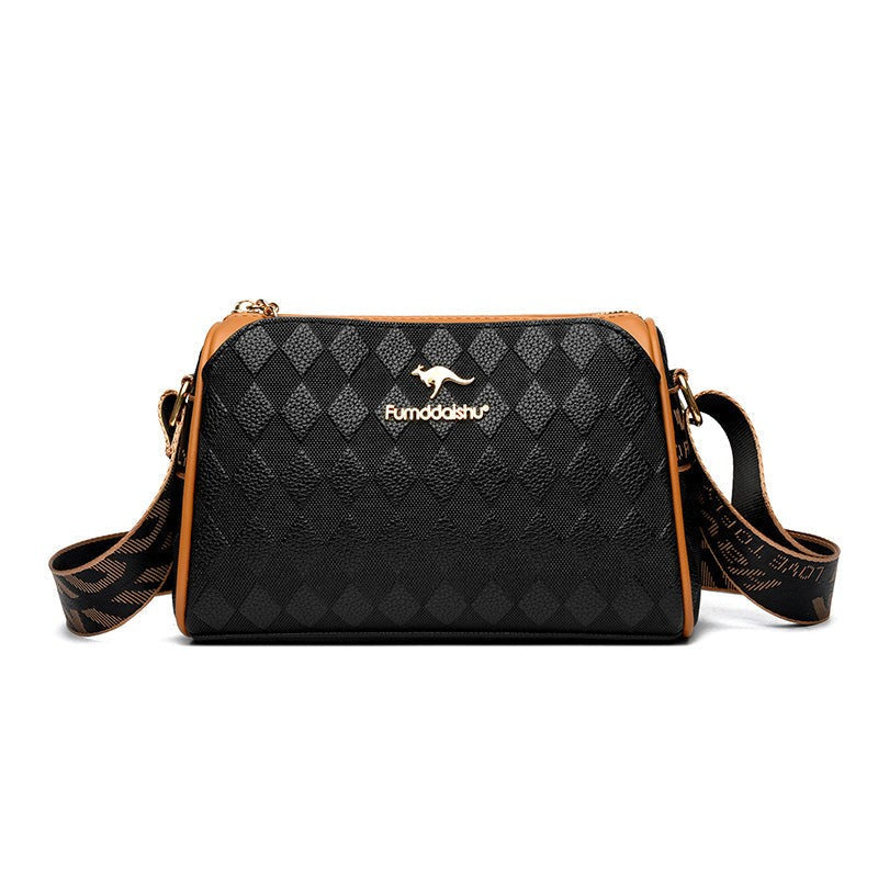 Three-compartment quilted crossbody bag - product photo 1