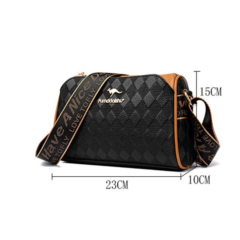 Three-compartment quilted crossbody bag - product photo 7