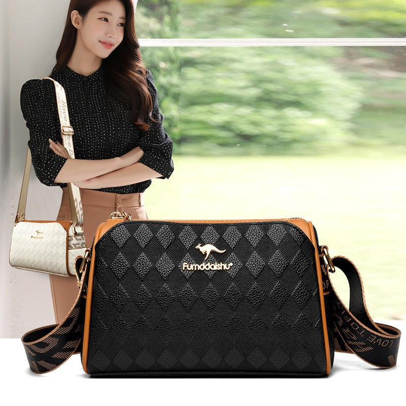 Three-compartment quilted crossbody bag - product photo 8