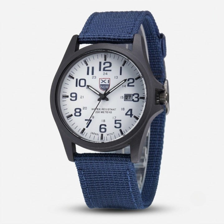 Tactical men's stainless steel watch with LED backlight - product photo 10
