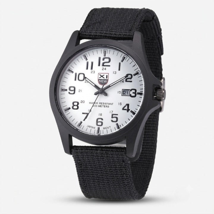 Tactical men's stainless steel watch with LED backlight - product photo 11